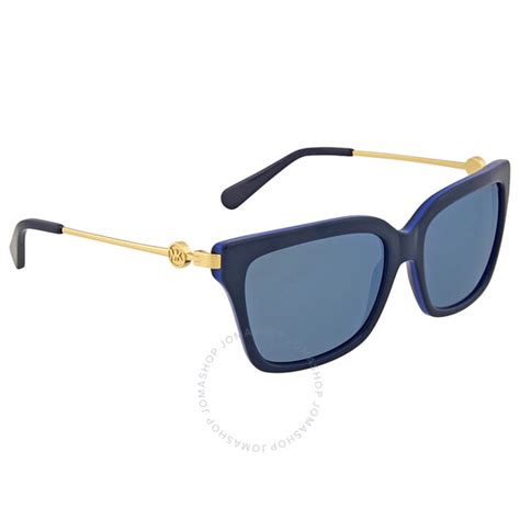 Michael Kors Abela I Blue Mirror Square Sunglasses